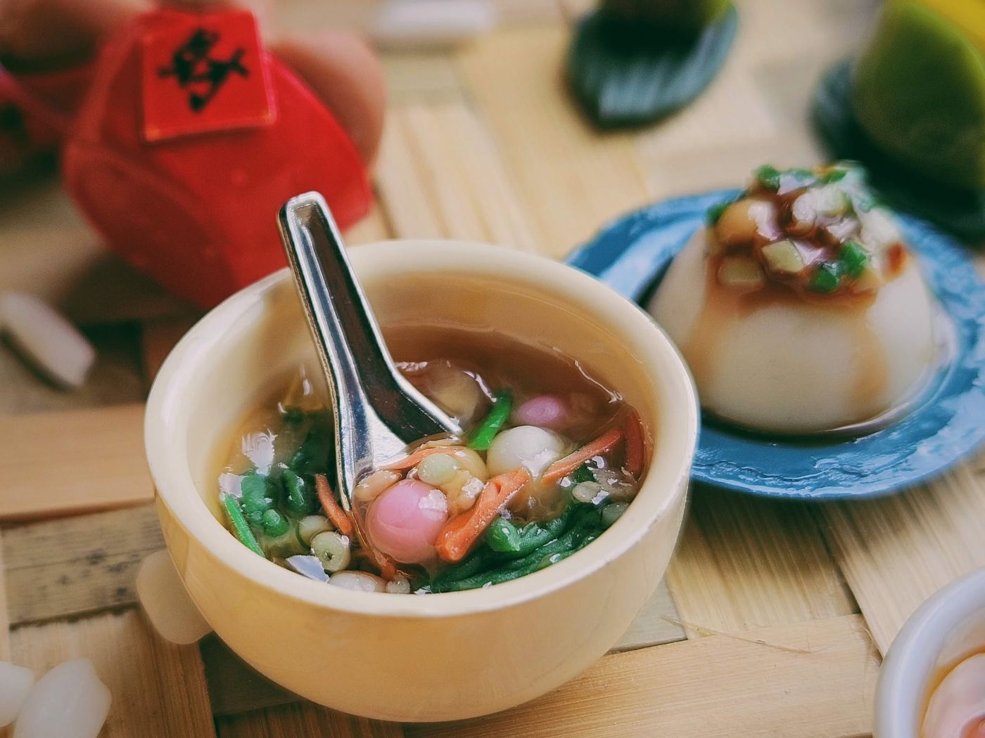 袖珍鹹湯圓特寫